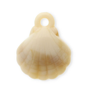 Acrylic charms shell Beige-Brown-White