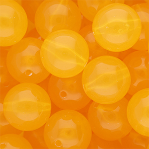 18 mm DQ&reg; acrylic beads shiny Warm Yellow
