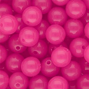 12 mm DQ&reg; acrylic beads shiny Magenta Pink