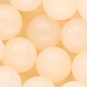 20 mm DQ&reg; acrylic beads shiny Light Peach