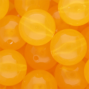 20 mm DQ&reg; acrylic beads shiny Warm Yellow