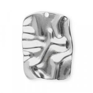 Stainless steel charms rectangle Silver