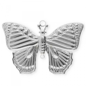 Stainless steel charms butterfly Silver