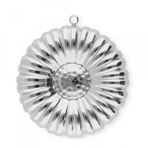 Stainless steel charms flower Silver
