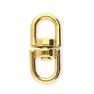 Stainless steel findings key chain oval Gold