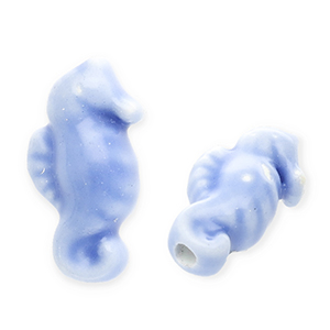 Beads ceramic seahorse Blue