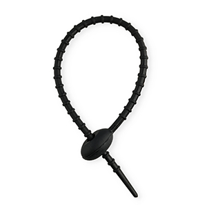 Colourful jewellery findings silicone zip tie Black