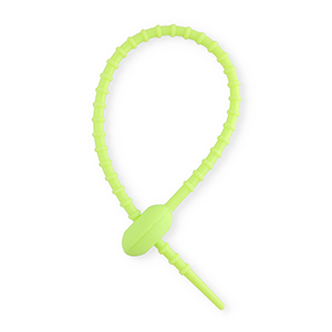 Colourful jewellery findings silicone zip tie Green