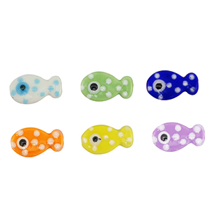 Beads Ceramic fish Multicolour
