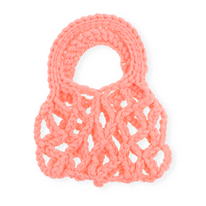 Handmade crocheted bags Neon Salmon Pink