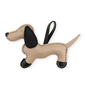 Statement charms dachshund Light Brown-Black