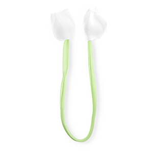 Statement charms tulip shiny Light Green- White