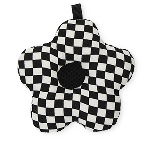 Statement charms flower with cubes Black-White