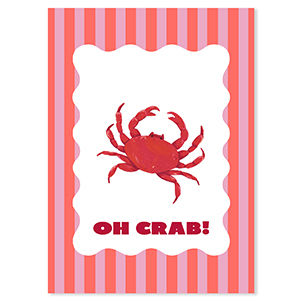 BY31&reg; Jewellery cards "Oh crab!" Red-Pink-White