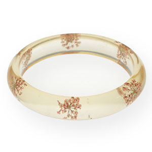 Ready-made Bracelets with dried flowers Light Pink
