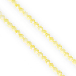 Round top faceted beads 4mm Yellow-AB Coating