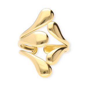 Stainless steel rings drops Gold