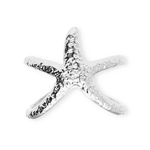 Stainless steel rings starfish Silver