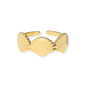 Stainless steel rings shells Gold