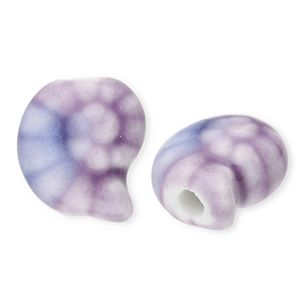 Beads ceramic shell Purple-Blue