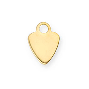 Stainless steel charms heart Gold