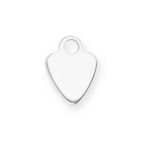 Stainless steel charms heart Silver