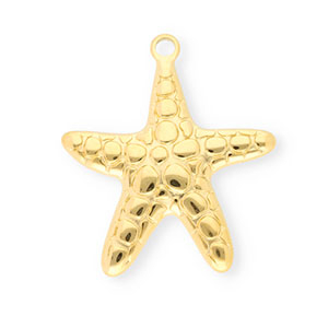 Stainless steel charms starfish Gold