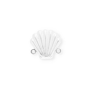 Stainless steel findings connector shell Silver