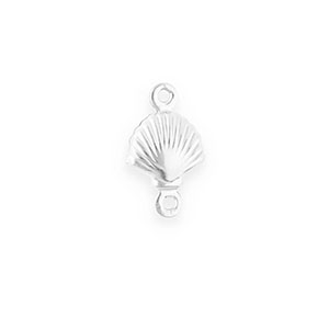 Stainless steel findings connector shell Silver