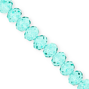 Top faceted beads 12x9mm disc Turquoise Green