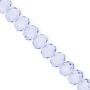 Top faceted beads 12x9mm disc Blue