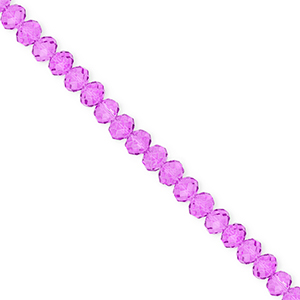 Top faceted beads 4x3mm disc Purple