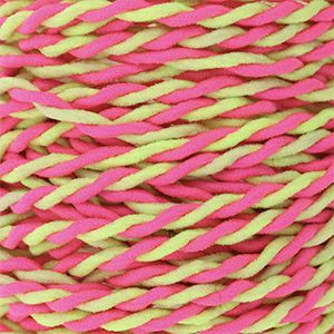 Coloured elastic cord 2.5mm Neon Pink-Neon Yellow