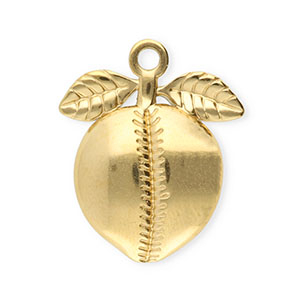 Stainless steel charms peach Gold