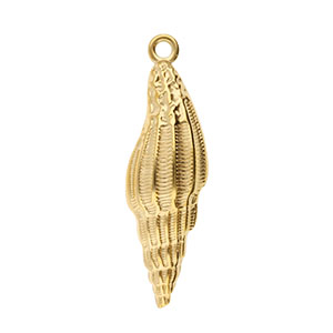 Stainless steel charms shell Gold