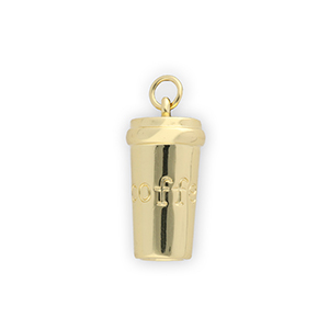 Brass TQ metal charms tumbler Gold