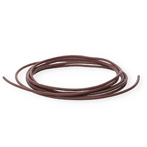 DQ leather round 1mm Brown