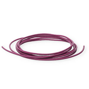 DQ leather round 1mm Cherry Pink