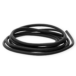 DQ leather round 2mm Black