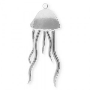 Stainless steel charms jellyfish Silver