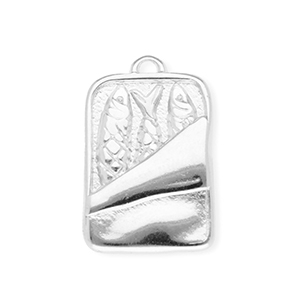 DQ European metal charms canned sardines Antique Silver (Nickelfree)