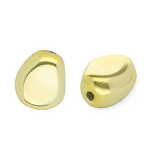Acrylic beads nugget Gold