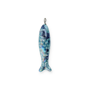 DQ&reg; greek ceramic charms sardine Blue