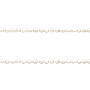 TQ Freshwater pearls rice 4x3 mm Natural White