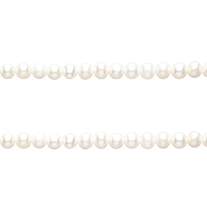TQ Freshwater pearls round 5 mm Natural White