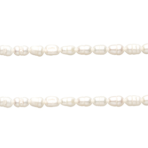 BQ Freshwater pearls rice 6x5 mm Natural White