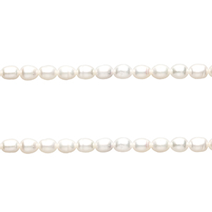 TQ Freshwater pearls rice 5x4 mm Natural White