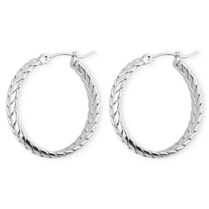 Stainless steel earrings&nbsp;/&nbsp;creoles snake Silver