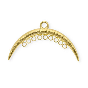 BY31&reg; Stainless steel findings connector arch with 10 loops Gold