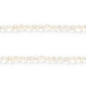 TQ Freshwater pearls nugget round 7-8mm Naturel White